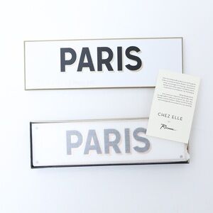 Rosanne Chez Elle Paris CIty Text decorative porcelain plaque France Europ new